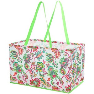 The Lakeside Collection Jumbo Polyester Household Storage Bin Organizer with Handles Fashion Print - 1 of 2