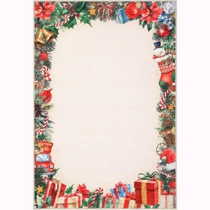 COZONY Washable Area Rug, Soft Low Pile Non-Slip Floor Carpet for Living Room, Bedroom, Kitchen & Dining Room, Holiday Christmas Decorative Throw Mat - 1 of 4