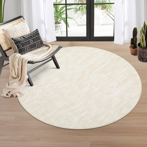 Washable Modern Solid Non Slip Area Rugs for Bedroom Living Room, Low Pile Soft Carpet for Home Office - 1 of 4