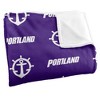 University Of Portland Logo Pattern Silky 50x60 Blanket, 1 Sided - 3 of 4