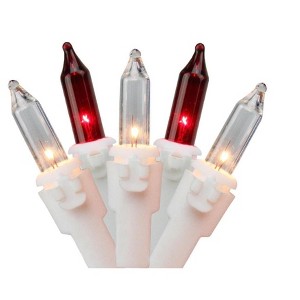 Northlight 150ct Mini Icicle String Lights Red/Clear - 10' White Wire - 1 of 4