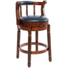 NicBex Swivel Bar Stools,Modern Leather Wooden Counter Height Barstools Chair,Stools for Kitchen,Counter,Living Room,Cafe - 2 of 4