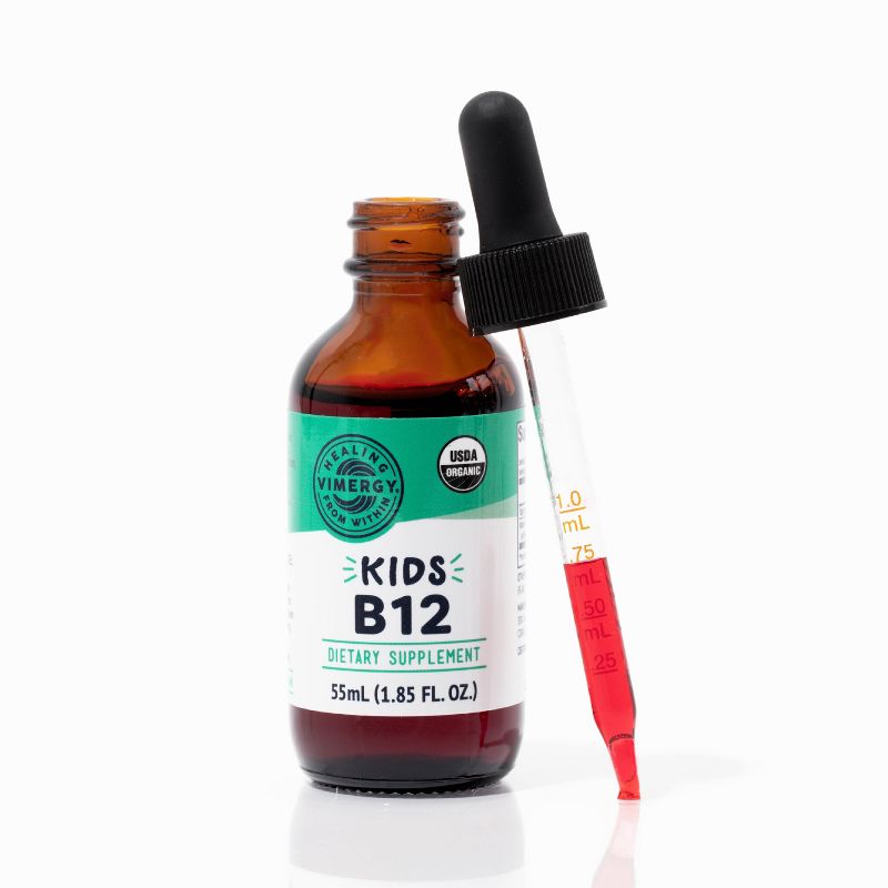 Vimergy Kids USDA Organic Liquid B12– 55 ml | Ages 1-18 |, 1 of 11