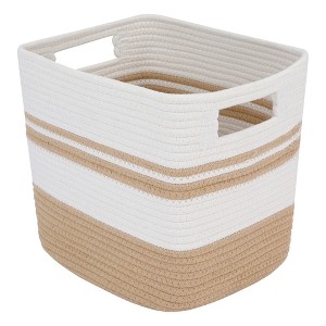 REGALWOVEN Cotton Rope Handcrafted Breathable Odorless Open Storage Bins 11 x 11 x 11 Inch 1 Pc - 1 of 4