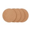True Buoyant Cork Coasters, Modern Round Coasters, Genuine Cork, Protect Tables and Surfaces, Set of 1 - 2 of 4
