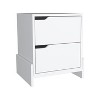 Gulches Luss Nightstand with 2 Drawers - Stylish Bedside Table for Modern Bedrooms - 4 of 4