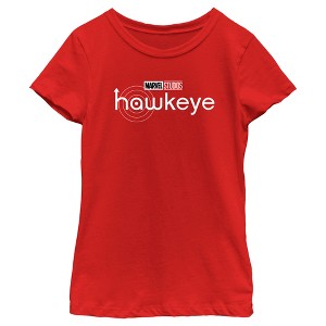 Girl's Marvel Hawkeye Black Logo T-Shirt - 1 of 4
