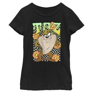Girl's Looney Tunes Groovy Taz T-Shirt - 1 of 4
