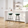 NicBex Dining Chairs Upholstered Chair Faux Velvet Bar Stool for Dining Table with Metal Base Suitable for Kitchen, Home Bar - 3 of 4