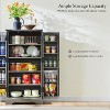 SinCiDo Fluted Kitchen Pantry with Adjustable Shelves, 47″ Modern Storage Cabinet with 2 Doors, Wood Cupboard Pantry Cabinet for Kitchen - 2 of 4