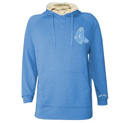 MLB Boston Red Sox Men's Hooded Raglan Henley Jersey