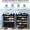 5-Tier Shoe Cabinet with Glass Doors, Entryway Shoe Organizer with Adjustable Shelves, Spacious Storage for Hallway, Living Room - 4 of 4