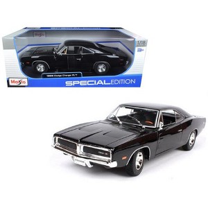 1969 Dodge Charger R/T Black 1/18 Diecast Model Car by Maisto - 1 of 3