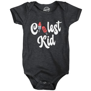 Coolest Kid Baby Bodysuit Funny Cute Ice Cold Popsicle Sweet Treat Jumper For Infants - Crazy Dog Baby Bodysuit - 1 of 4
