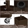 Yaheetech Portable Metal Umbrella Base Stand with Fillable Planter Drainage Hole for Patio Garden, Backyard, Brown - 4 of 4