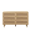 Syemin Decorative Storage Cabinets Rattan Kitchen Pantry with Drawer Slides, Accent Cabinet with Natural Rattan Doors, Beige, 51.18"*15.75"*29.53" - 2 of 4
