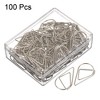 Unique Bargains Drop-Shaped Decorative Bookmark Metal Small Size Paper Clip 100 Pcs - 3 of 4