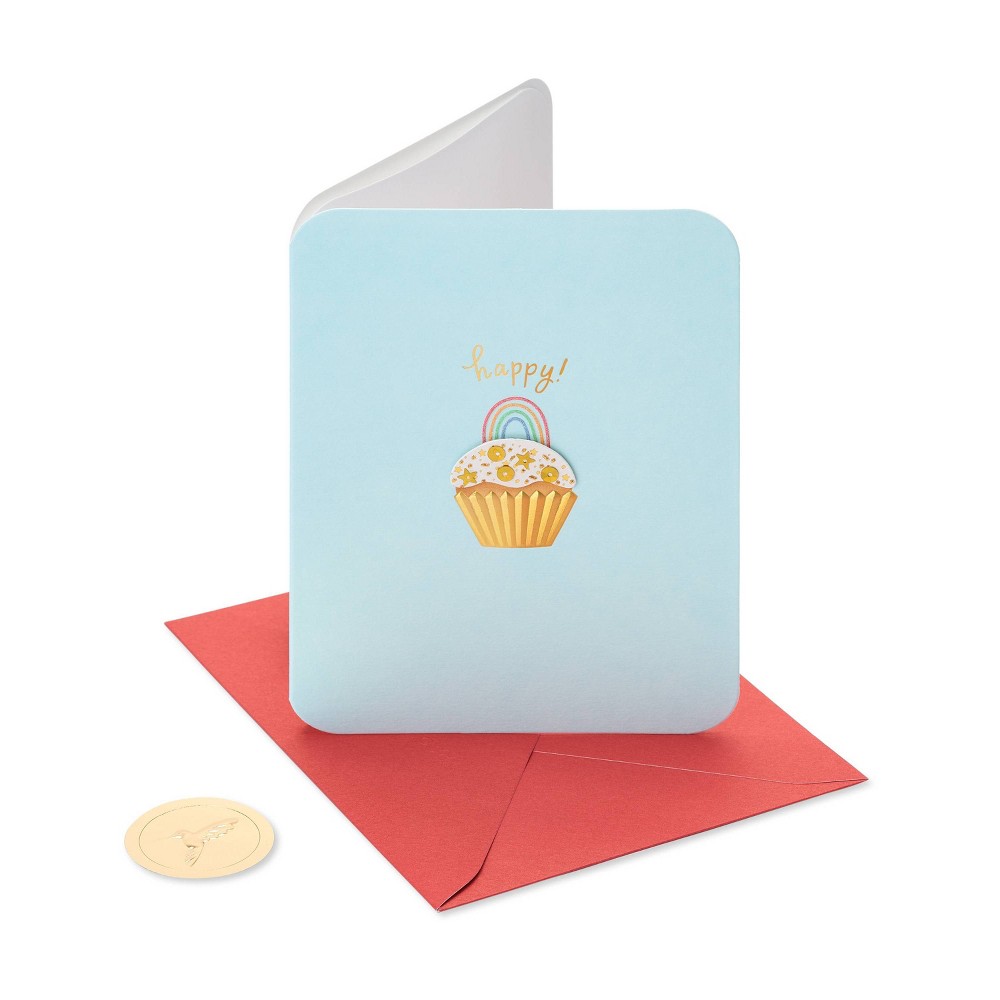 Photos - Envelope / Postcard Rainbow Cupcake Card - PAPYRUS