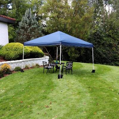 12' x 12' Blue Steel Pop-Up Canopy with Carry Bag