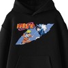 Naruto Classic Clipped Sasuke And Naruto Fight Long Sleeve Boys' Black Hooded Sweatshirt - 2 of 3
