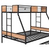NicBex Twin over Full Bunk Bed Metal Bed Frame with Trundle, Ladder and Full Length Guardrail, Space Saving, No Box Spring Required - 4 of 4