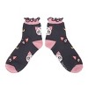 Sailor Moon Cosmic Symbols & Cats Women's 3-Pair Lettuce Edge Casual Quarter Crew Socks - 4 of 4
