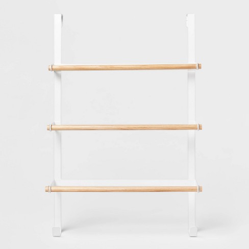 White 3-Tier Over-the-Door Kitchen Organizer with Hooks