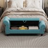 NicBex 64.5 Inch Storage Ottoman Bench Modern Nails Button Tufted Velvet Bench with Unique Arms for Living Room, Bedroom, Entryway - 2 of 4