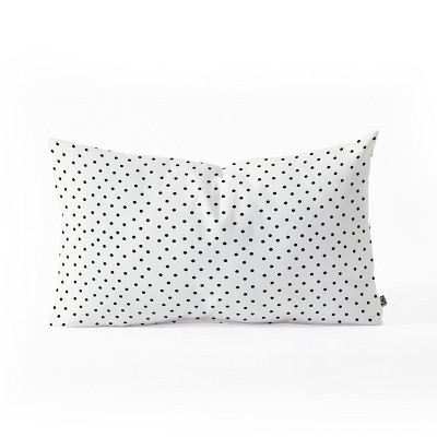 black and white dot pillow