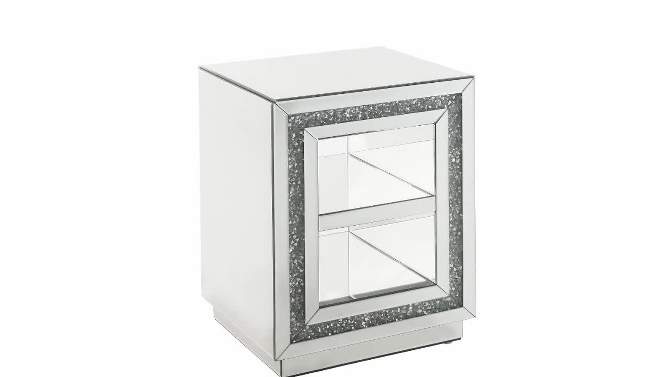 18&#34; Noralie Mirrored Accent Table Faux Diamonds - Acme Furniture, 2 of 9, play video