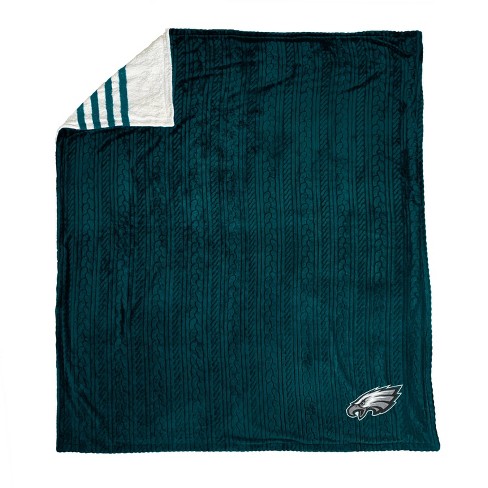 Nfl Philadelphia Eagles Embossed Logo Sherpa Stripe Blanket : Target