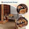 Dog Crate with Rotating Feede, Wooden Crate End Table with 2 Doors, Anti-Chew Anti-Escape, Heavy Duty Indoor Kennel Cage for Small to Medium Dogs - 4 of 4