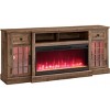 SinCiDo TV Stand with 36″ Electric Fireplace, 70″ Farmhouse Highboy Entertainment Center with LED Lights & Glass Door Cabinet & Drawer - 2 of 4