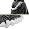 PAVILIA Angel Wrap Hooded Blanket for Women Adult, Wearable Cozy Wrap Throw Fleece Shawl Cape - 4 of 4