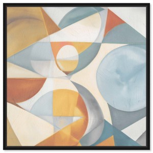 Art Remedy Saturated Geos Boho Neutral Abstract Wall Art Framed - 1 of 4