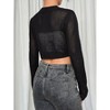 BLUEMING Womens Cardigans Long Sleeve Open Front Crop Cardigan Drop Shoulder Knit Bolero Shrug Sweater Outfits - 2 of 4