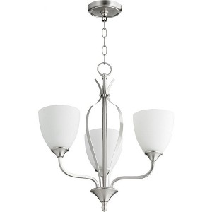 Quorum Lighting Jardin 3-Light Chandelier, Satin Nickel, 20W, 21H - 1 of 1