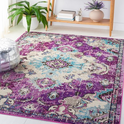 Elinor Light Blue Synthetic 6' Square Easy-Care Area Rug