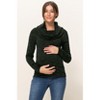 Hello Miz Women's Cowl Neck Long Sleeve Maternity Knit Sweater Top - 3 of 4