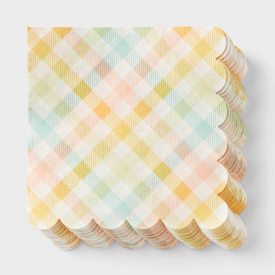 30ct Easter Plaid Lunch Napkins - Spritz™