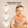 8pk Organic Baby Bandana Bibs, Baby Drool Bibs for Baby Boy, Girl, Baby Bibs for Infant, Newborn - 3 of 4