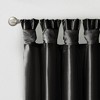 PAGED 50x84 Inch Polyester Twist Tab Lined Blackout Curtains,Faux Silk Sheen Base Face Fabric Curtain Panels for Living Room,Bedroom - 3 of 4