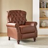 Justine Transitiona Wooden Upholstery Genuine Leather Recliner with Nailhead Trim for Living Room and Bedroom| ART OF LIVING DESIGNS - 2 of 4