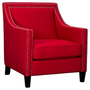 Elkin Accent Chair with Chrome Nailheads Berry - Picket House Furnishings , Pink