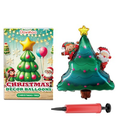 Paaaawaters Christmas balloons, standing Santa Claus, reindeer, Christmas tree event atmosphere decoration