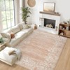 Washable Non-Slip Rugs for Living Room Border Floral Large Area Rugs - 3 of 4