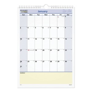 QuickNotes Wall Calendar, 12 x 17, White/Blue/Yellow Sheets, 12-Month (Jan to Dec): 2026 - 1 of 4