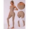 Allegra K Women's Workout No Show Bodycon One Piece Spaghetti Strap Body Shapers - 3 of 4