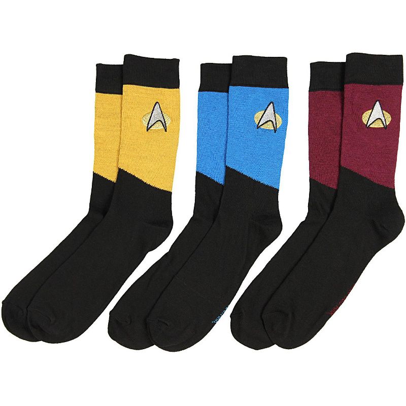 Star Trek The Next Generation Uniform Adult Crew Socks, 1 of 4