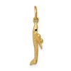 Black Bow Jewelry 14k Yellow Gold 3D Jet Plane Charm - 2 of 4